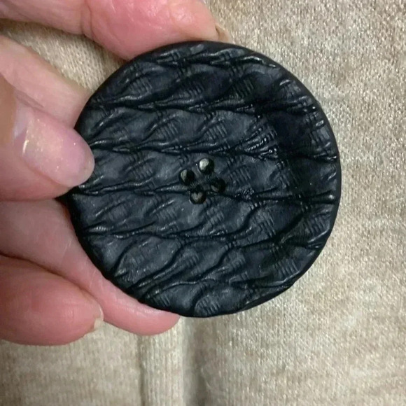 Joseph Ribkoff Sweater, warm honey oatmeal color, stretch, button up, Sz 8 - Picture 11 of 14